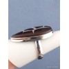 Bague goutte en Septarian noire Taille 58 Bijoux en Septaria XV58