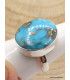 Bague Homme en Turquoise avec pyrite taille 65 Bagues pierres naturelles XV59.2