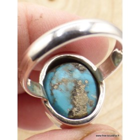 Bague Homme en Turquoise avec pyrite taille 65 Bagues pierres naturelles XV59.2