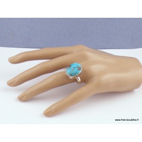 Bague Homme en Turquoise avec pyrite taille 65 Bagues pierres naturelles XV59.2