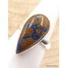 Bague Azurite Boulder forme goutte Taille 60 Bijoux en Azurite XV61.3