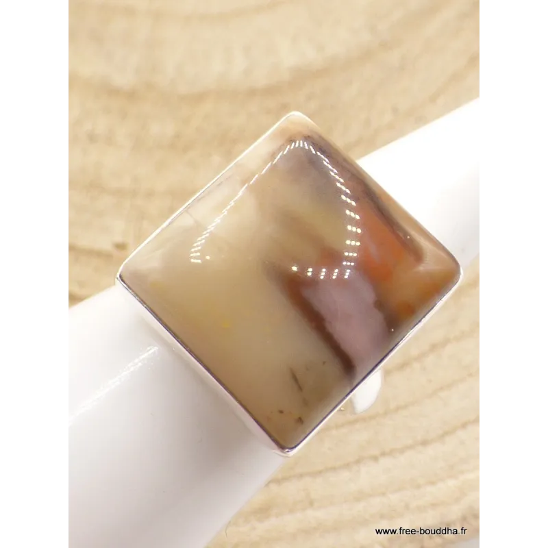 Bague Jaspe Picasso taille 59 - Bijoux en Jaspe