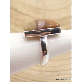 Bague Jaspe Picasso taille 59 - Bijoux en Jaspe