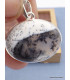 Pendentif argent Merlinite oval horizontal Pendentifs pierres naturelles PAC7.4