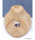 Pendentif argent Merlinite oval horizontal Pendentifs pierres naturelles PAC7.4