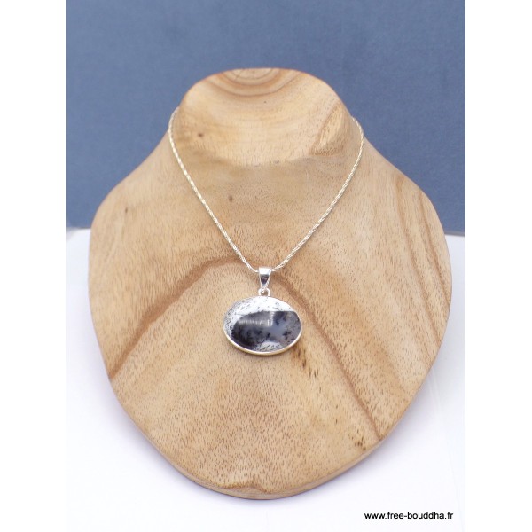 Pendentif Merlinite oval horizontal Pendentifs pierres naturelles PAC7.4