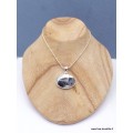 Pendentif argent Merlinite oval horizontal Pendentifs pierres naturelles PAC7.4