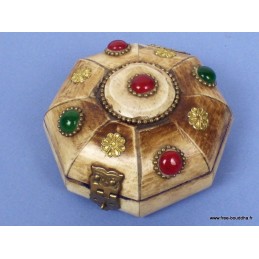 Boîte à bijoux tibétaine en Os de Yak grand modèle Boîte à Bijoux tibétaine BAT81