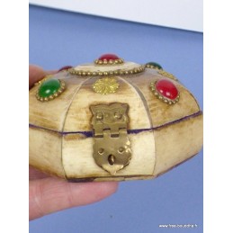 Boîte à bijoux tibétaine en Os de Yak grand modèle Boîte à Bijoux tibétaine BAT81