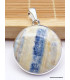 Pendentif rond en Scheelite bleue et jaune Pendentifs pierres naturelles PAC5.2