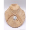Pendentif rond en Scheelite bleue et jaune Pendentifs pierres naturelles PAC5.2