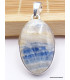 Pendentif oval en Scheelite bleue et jaune Pendentifs pierres naturelles PAC5.3