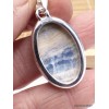 Pendentif oval en Scheelite bleue et jaune Pendentifs pierres naturelles PAC5.3