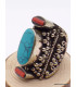 Grosse bague Tibétaine pierres fantaisie Bagues tibétaines bouddhistes GBT1