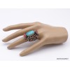 Grosse bague Tibétaine pierres fantaisie Bagues tibétaines bouddhistes GBT1