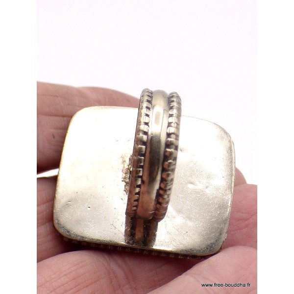Grosse bague Tibétaine traditionnelle Turquoise corail T 58 et 59 Bagues tibétaines bouddhistes GBT2