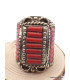 Grosse bague Tibétaine traditionnelle Corail Taille 59 et 61 Bagues tibétaines bouddhistes GBT3
