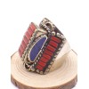Grosse bague Tibétaine traditionnelle Corail Taille 59 et 61 Bagues tibétaines bouddhistes GBT3