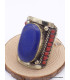 Grosse bague Tibétaine traditionnelle Imitation Lapis Lazuli Bagues tibétaines bouddhistes GBT4