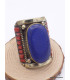 Grosse bague Tibétaine traditionnelle Imitation Lapis Lazuli Bagues tibétaines bouddhistes GBT4
