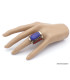 Grosse bague Tibétaine traditionnelle Imitation Lapis Lazuli Bagues tibétaines bouddhistes GBT4
