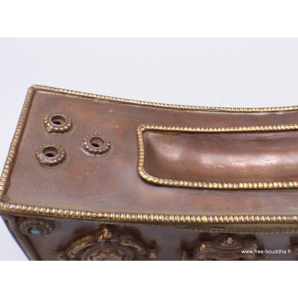 Porte encens tibétain antique avec tiroir Brûleurs et porte-encens PETANT2