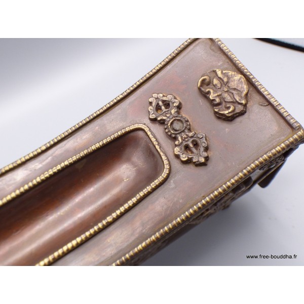 Porte encens tibétain antique avec tiroir Brûleurs et porte-encens PETANT2