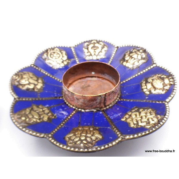 Porte encens tibétain serti de Lapis lazuli Encens tibétains, accessoires PETLAP