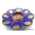 Porte encens tibétain serti de Lapis lazuli - Porte-encens tibétains