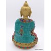 Rare statue du Bouddha en laiton et pierres naturelles Statuettes Bouddhistes STABUD20