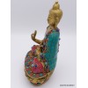 Rare statue du Bouddha en laiton et pierres naturelles Statuettes Bouddhistes STABUD20