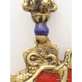 Kartika tibétain (drigug) laiton et corail - Kartika Tibétain Bouddhiste
