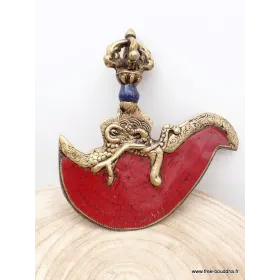 Kartika tibétain (drigug) laiton et corail - Kartika Tibétain Bouddhiste