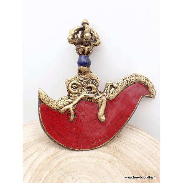 Kartika tibétain (drigug) laiton et corail - Kartika Tibétain Bouddhiste