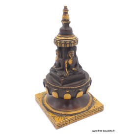 Stupa tibétain de temple en résine patine antique Objets rituels bouddhistes STUPAN6
