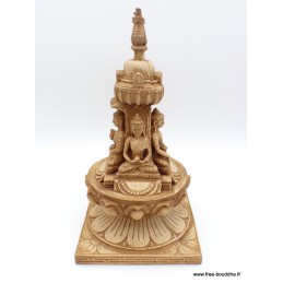 Stupa tibétain 4 Buddhas 23 cm Objets rituels bouddhistes STUPAN7