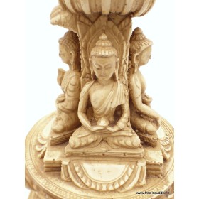 Stupa tibétain 4 Buddhas 23 cm Objets rituels bouddhistes STUPAN7