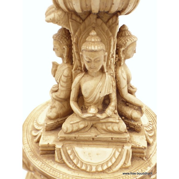Stupa tibétain 4 Buddhas 23 cm Statuettes Bouddhistes STUPAN7