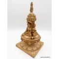 Statuette bouddhiste Stupa tibétain 4 Buddhas 23 cm - Statuettes bouddhistes tibétaines artisanales