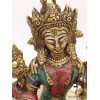 Statue Tara Blanche en laiton et pierres naturelles 15 cm Statuettes Bouddhistes 6048