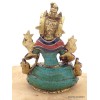 Statue Tara Blanche en laiton et pierres naturelles 15 cm Statuettes Bouddhistes 6048