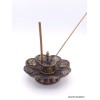 Brûleur d'encens tibétain Lotus en métal vieilli Encens tibétains, accessoires BETLOT1