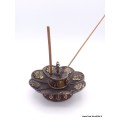 Brûleur d'encens tibétain Lotus en métal vieilli Encens tibétains, accessoires BETLOT1