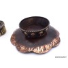 Brûleur d'encens tibétain Lotus en métal vieilli Encens tibétains, accessoires BETLOT1