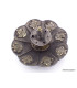 Brûleur d'encens tibétain Lotus en métal vieilli Encens tibétains, accessoires BETLOT1