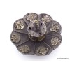 Brûleur d'encens tibétain Lotus en métal vieilli Encens tibétains, accessoires BETLOT1