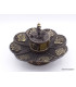 Brûleur d'encens tibétain Lotus en métal vieilli Encens tibétains, accessoires BETLOT1