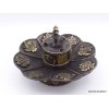Brûleur d'encens tibétain Lotus en métal vieilli Encens tibétains, accessoires BETLOT1
