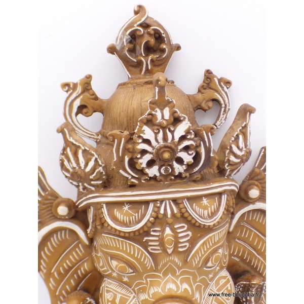 Statuette masque mural Ganesh patine naturelle 30 cm Statuettes Bouddhistes GANESH3