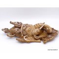 Statuette masque mural Ganesh patine naturelle 30 cm Statuettes Bouddhistes GANESH3
